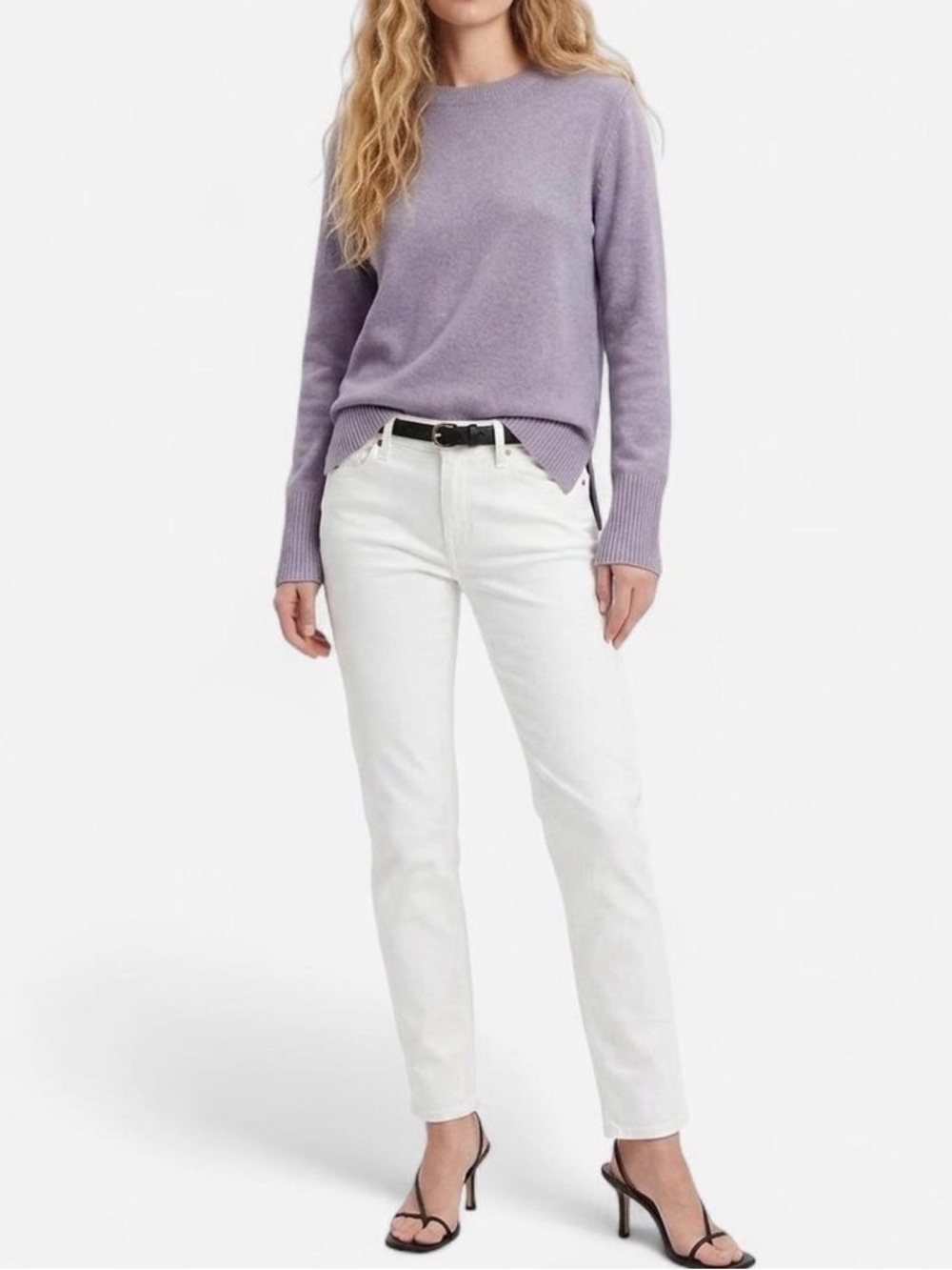 Lilac Merino Wool* Crew Neck Sweater